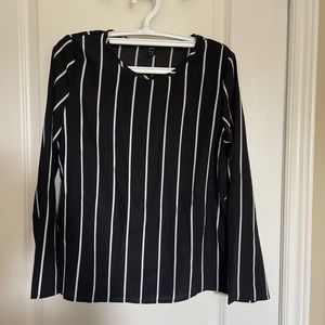 Black and White Stripped Blouse